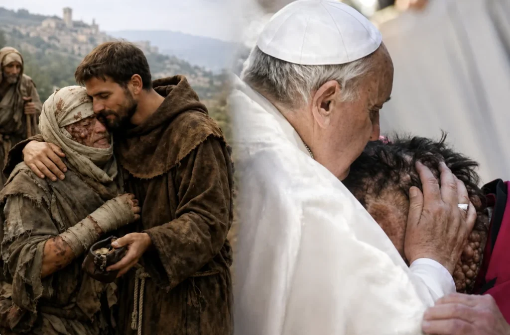 Siti tradizionalisti USA contro la beatificazione di Papa Francesco: attacco a chi la auspica 1 papa francesco e san francesco con lebbrosi