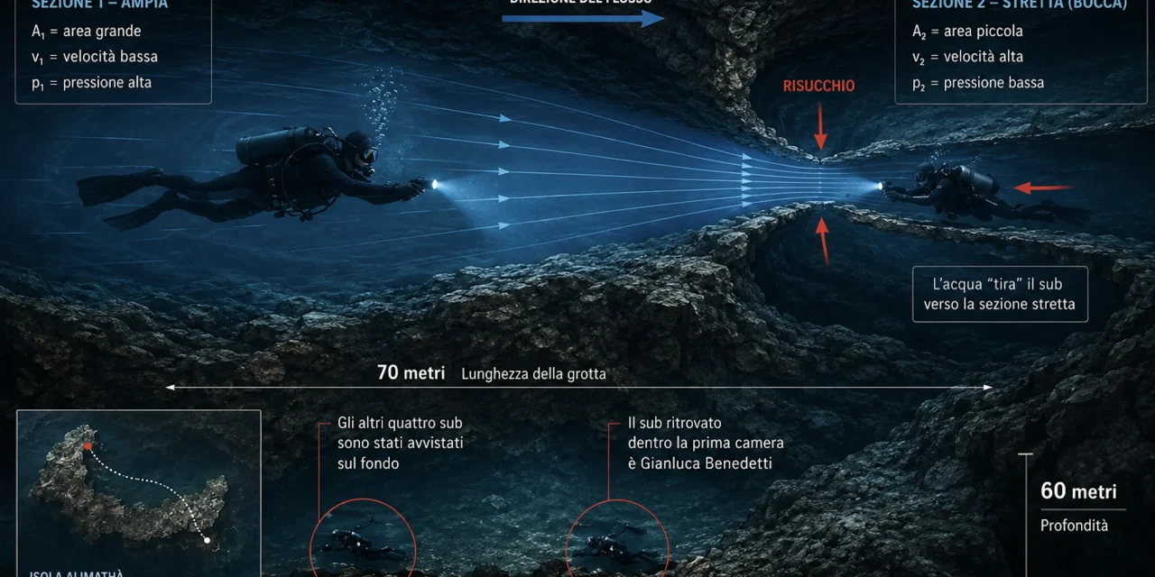 L’effetto Venturi e il mare che non perdona: cinque italiani nelle grotte delle Maldive