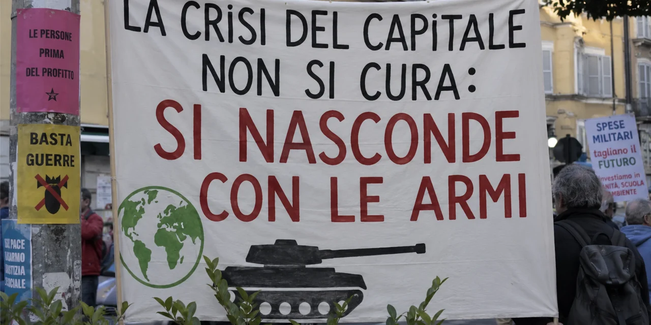 «La crisi del capitale non si cura: si nasconde con le armi»